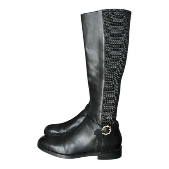 COLE HAAN Leela Grand 360 Rising Boots Black Leather English Country Size 9