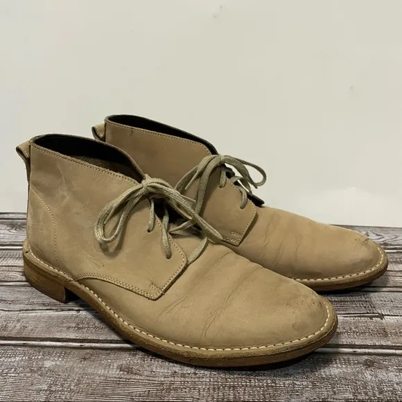Cole Haan Mens Desert Chukka Boots Light Brown Leather Lace Up Size 10M