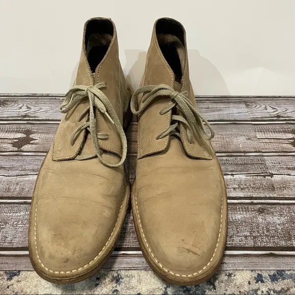 Cole Haan Mens Desert Chukka Boots Light Brown Leather Lace Up Size 10M