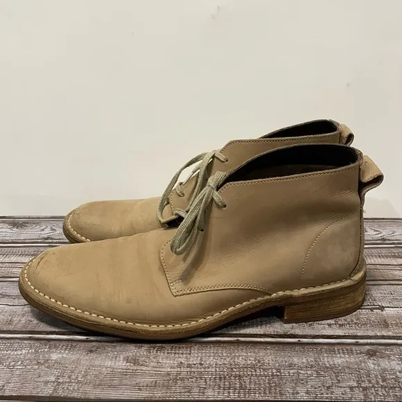 Cole Haan Mens Desert Chukka Boots Light Brown Leather Lace Up Size 10M