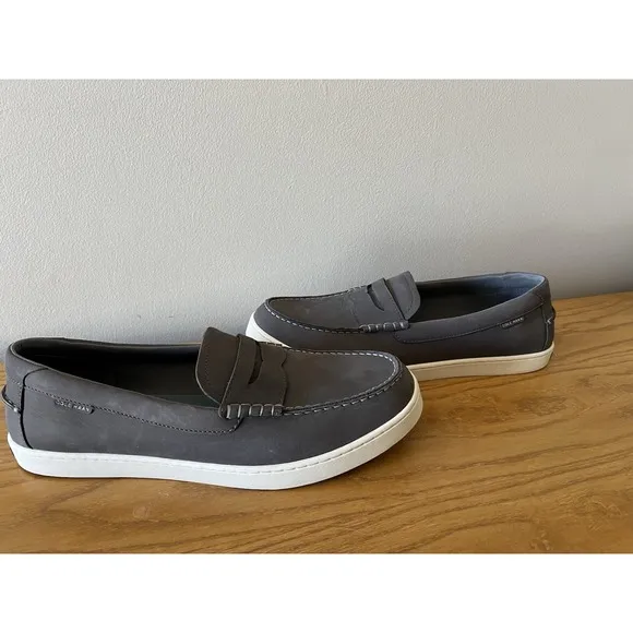 Cole Haan Men's Gray Nantucket Grand OS Slip On Loafers Size 13