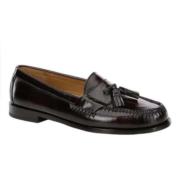 Cole Haan Men's Leather Pinch Tassel Loafers Black Size 11.5 WORN ONCE