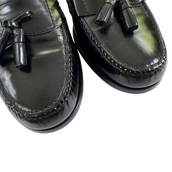 Cole Haan Men's Leather Pinch Tassel Loafers Black Size 11.5 WORN ONCE
