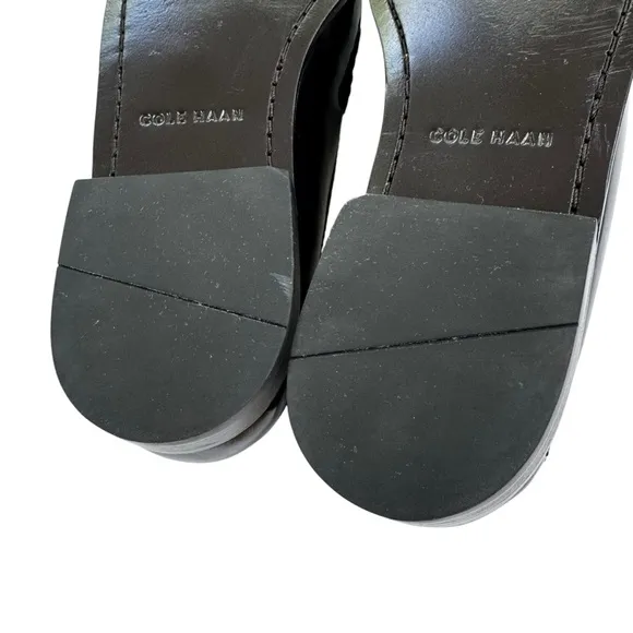 Cole Haan Men's Leather Pinch Tassel Loafers Black Size 11.5 WORN ONCE
