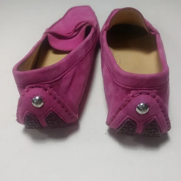 COLE HAAN Pink Leather Slip-On Loafers Size 10.5