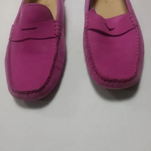COLE HAAN Pink Leather Slip-On Loafers Size 10.5