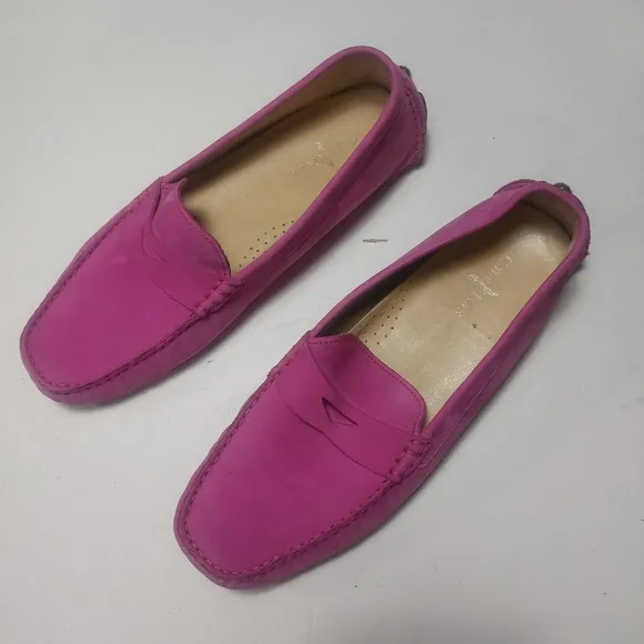 COLE HAAN Pink Leather Slip-On Loafers Size 10.5