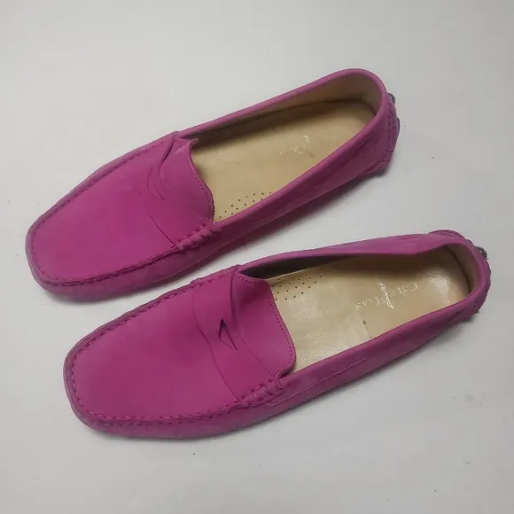 COLE HAAN Pink Leather Slip-On Loafers Size 10.5
