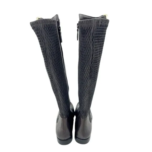 Cole Haan Rockland Tall Riding Boots Chestnut Brown Leather 6.5 $300 New