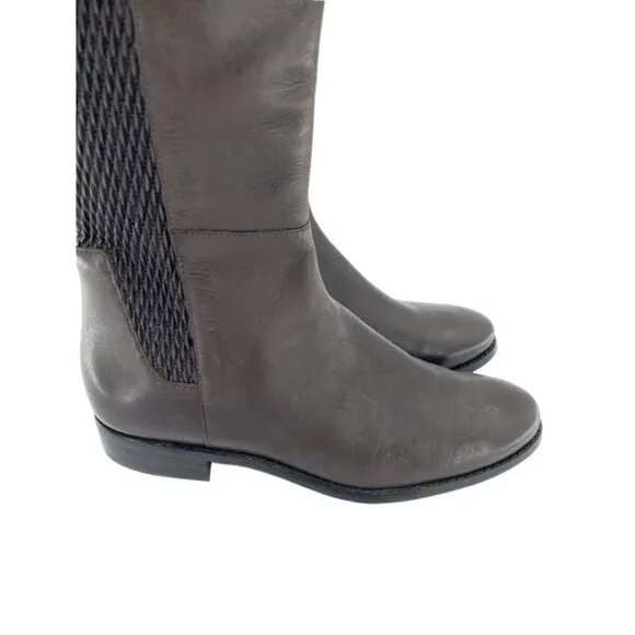 Cole Haan Rockland Tall Riding Boots Chestnut Brown Leather 6.5 $300 New