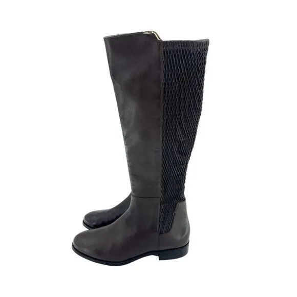Cole Haan Rockland Tall Riding Boots Chestnut Brown Leather 6.5 $300 New