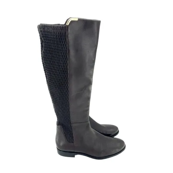 Cole Haan Rockland Tall Riding Boots Chestnut Brown Leather 6.5 $300 New