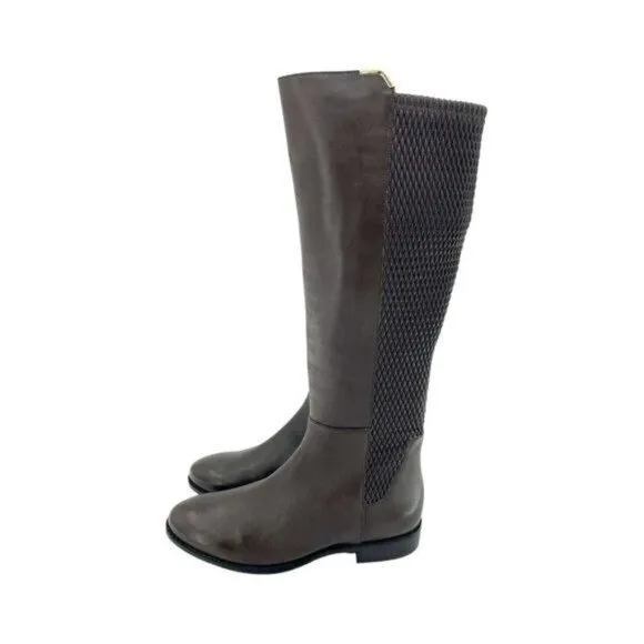 COLE HAAN Rockland Tall Riding Boots Chestnut Brown Leather 6.5 NEW
