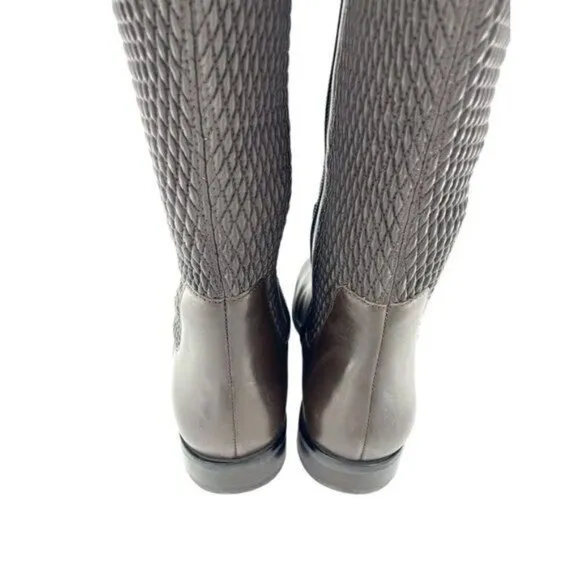 COLE HAAN Rockland Tall Riding Boots Chestnut Brown Leather 6.5 NEW