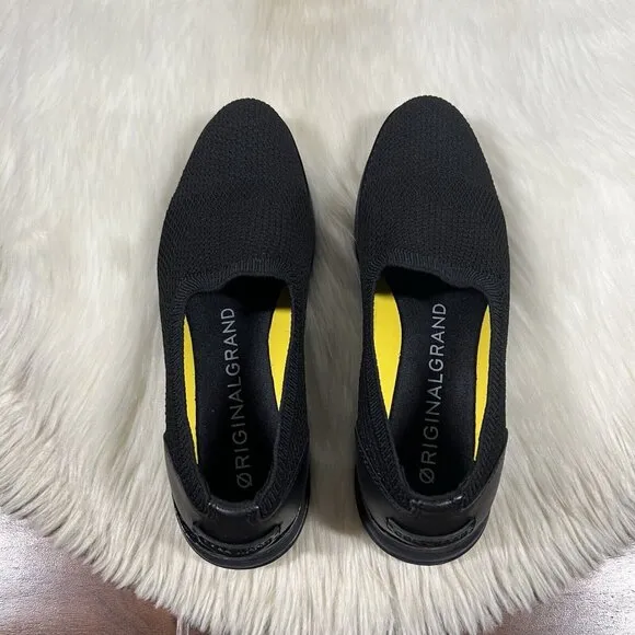 Cole Haan Size 7.5 B Black‎ Original Grand Knit Cloudfeel Meridian Loafers Shoe