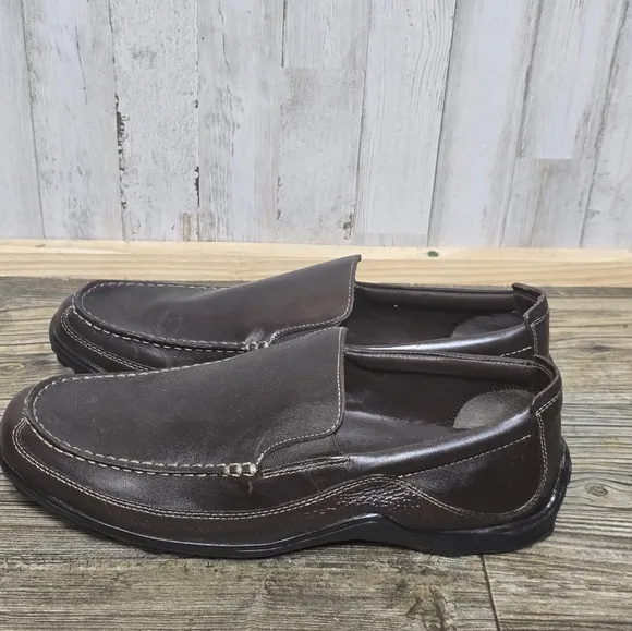 Cole Haan Tucker Venetian Loafers Men's 11 Wide 11W Brown Slip On EUC!