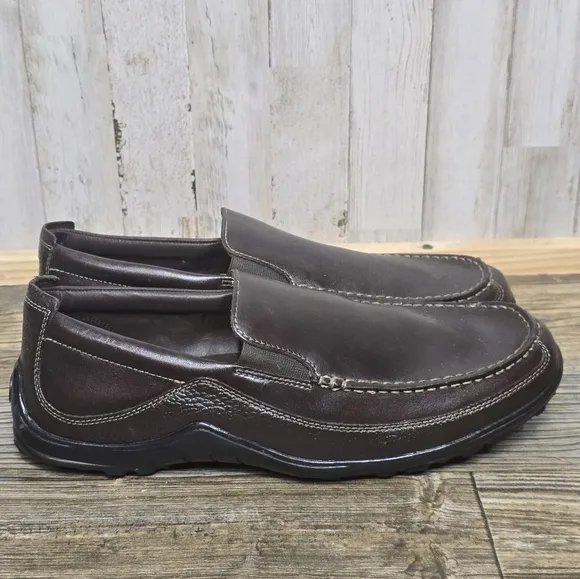 Cole Haan Tucker Venetian Loafers Men's 11 Wide 11W Brown Slip On EUC!
