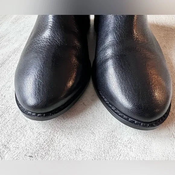 Cole Haan Two-Tone Knee High Leather Riding Boots Women’s Size 7.5 Black / Brown