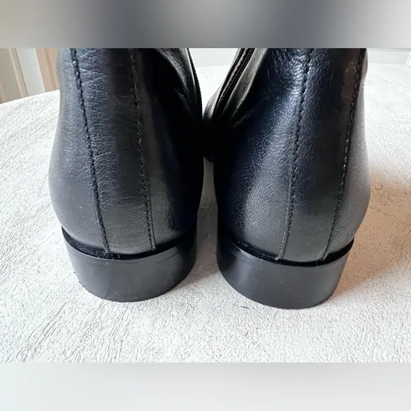 Cole Haan Two-Tone Knee High Leather Riding Boots Women’s Size 7.5 Black / Brown