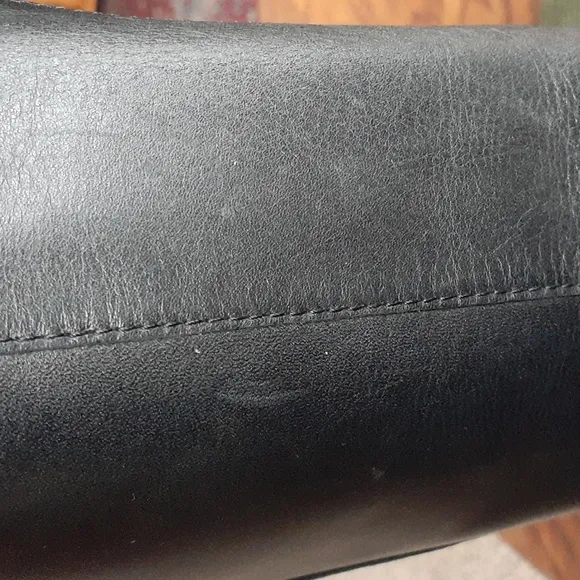 Cole Haan Waterproof Black Leather Knee-High Lined Heeled Boots  Size 7