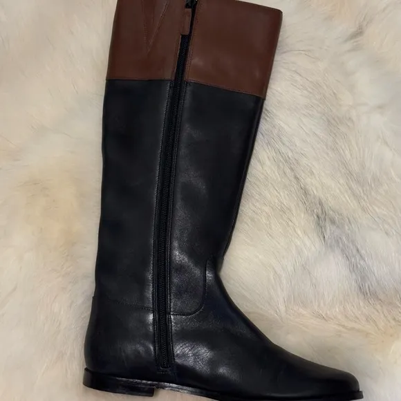 Cole Haan Women's Black Leather Knee-high Riding Boots Size 8 - WORN ONCE
