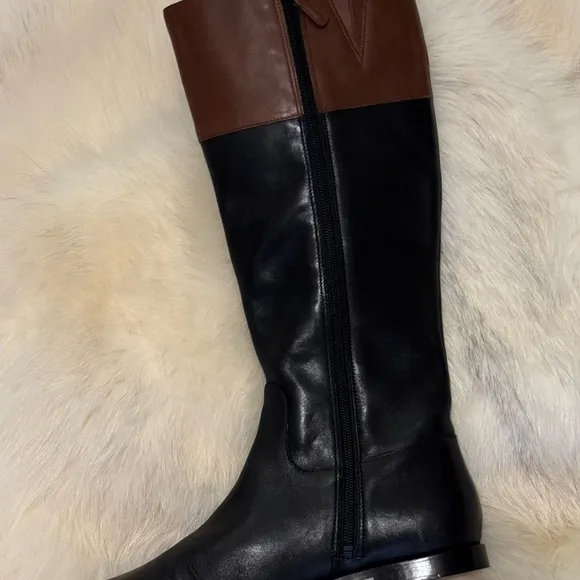 Cole Haan Women's Black Leather Knee-high Riding Boots Size 8 - WORN ONCE