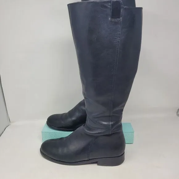 Cole Haan Womens Boots size 8.5B Adler CalissaTall Riding pull-on black Leather