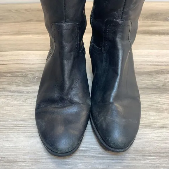 Cole Haan Women's Boots Tall Leather Black Riding Size 8.5B Jodhpur