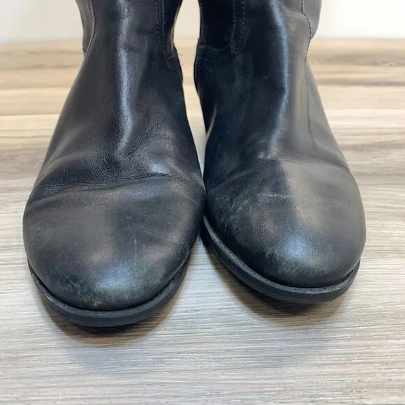 Cole Haan Women's Boots Tall Leather Black Riding Size 8.5B Jodhpur