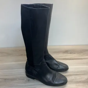 Cole Haan Women's Boots Tall Leather Black Riding Size 8.5B Jodhpur