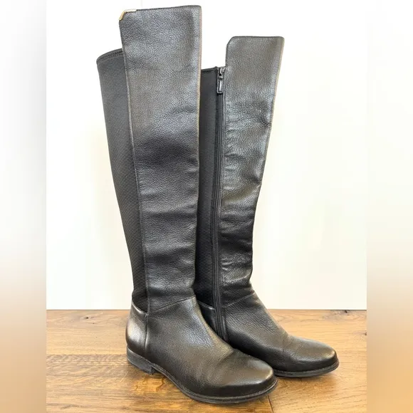 Cole Haan Women’s Grand OS Dutchess Leather Over-The-Knee Boots Stretch 6.5B