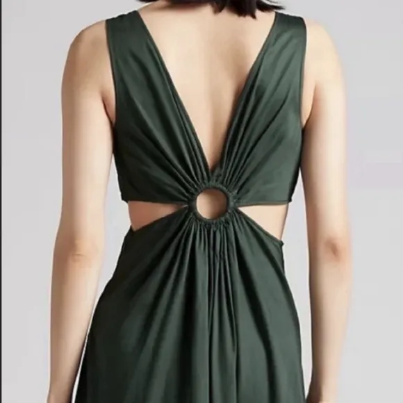 Colorblock Cutout Ruffle Maxi Dress - Geisha Designs Anthropologie