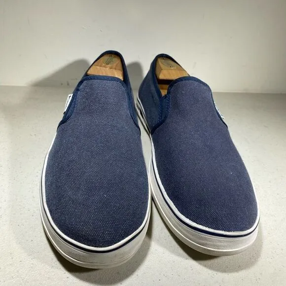 Columbia Shoes Mens 10,5 Navy Blue Canvas Comfort Walking Sneakers Vulc N Vent