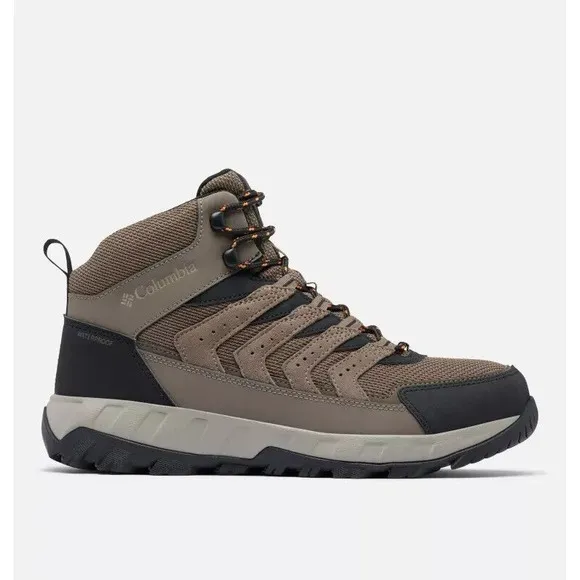 Columbia Strata Trail Mid Waterproof Hiking Boots Men 8.5 Mud, Desert Sun YM8651