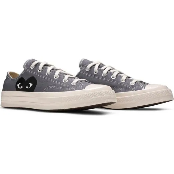 Comme des Garçons Play x Converse Chuck 70 Low Sneakers Gray Black Size 11