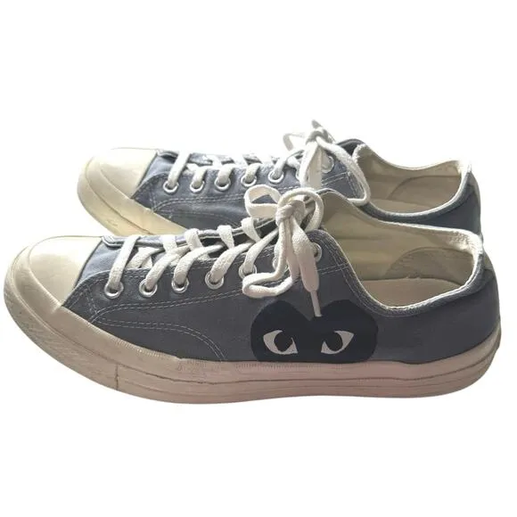Comme des Garçons Play x Converse Chuck 70 Low Sneakers Gray Black Size 11