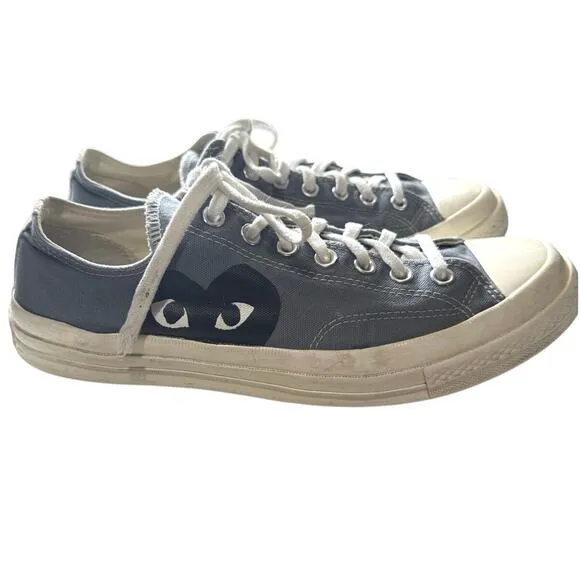 Comme des Garçons Play x Converse Chuck 70 Low Sneakers Gray Black Size 11