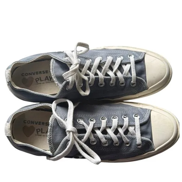 Comme des Garçons Play x Converse Chuck 70 Low Sneakers Gray Black Size 11