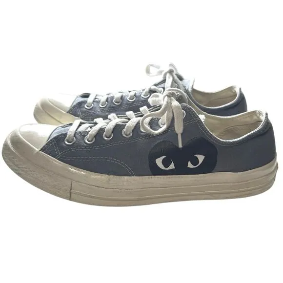 Comme des Garçons Play x Converse Chuck 70 Low Sneakers Gray Black Size 11