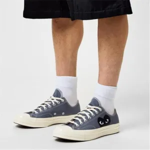Comme des Garçons Play x Converse Chuck 70 Low Sneakers Gray Black Size 11