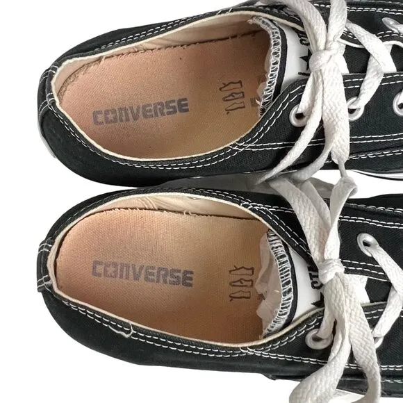 Converse All Star Black &amp; White Canvas Low-Top CVO Ox Unisex Sneakers Size 11