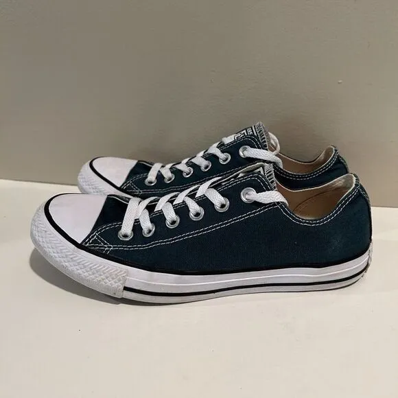 Converse All Star Chuck Taylor Mens 6‎ Women 8 157647F Dark Teal Canvas Sneakers
