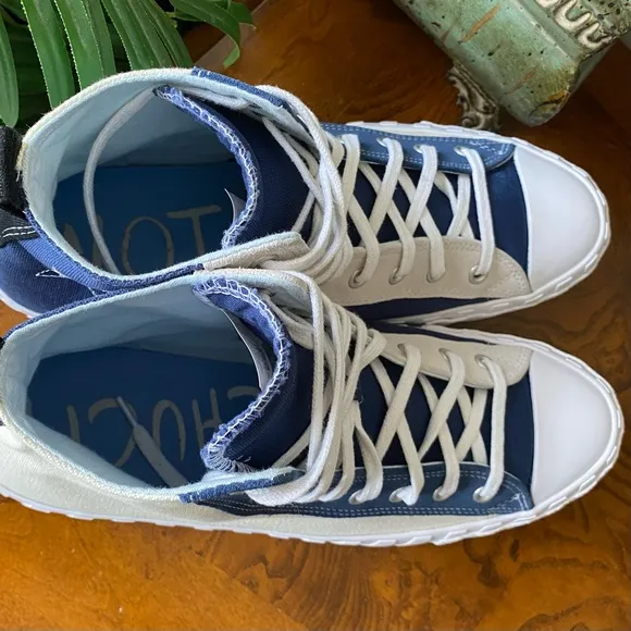 Converse All Star “Not a Chuck” Hi Canvas Egret Navy White Sneakers