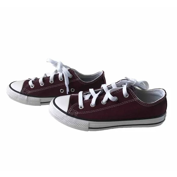Converse All Star Ox Canvas Sneaker 'Deep Bordeaux Youth Size 2 - 20.5 CM New