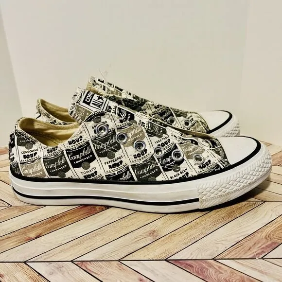 Converse Andy Warhol Sneakers M 4.5 W 6.5 Pop Art Edition Campbell Soup Black