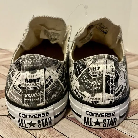 Converse Andy Warhol Sneakers M 4.5 W 6.5 Pop Art Edition Campbell Soup Black