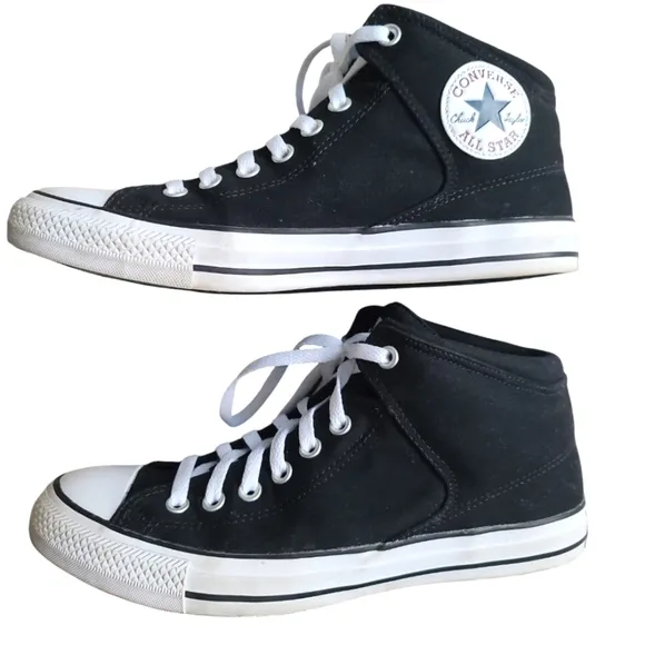 Converse Black and White High Street Sneakers Women's 10.5 Men's 8.5