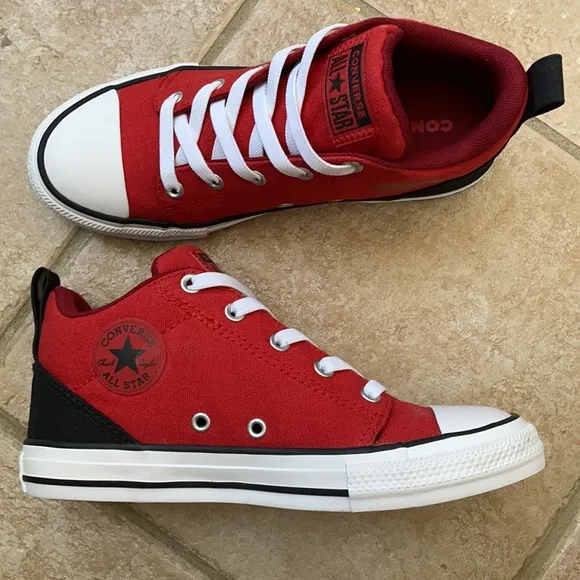 Converse Boys CTAS Ollie Mid Canvas Sneakers