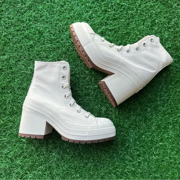💝Converse Chuck 70 De Luxe Heel Hi Egret