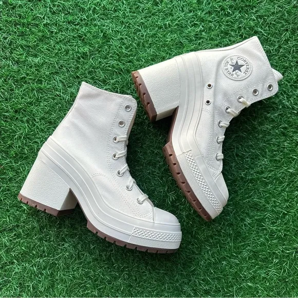 💝Converse Chuck 70 De Luxe Heel Hi Egret